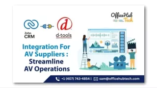 Zoho CRM  D Tools integration For AV Suppliers Streamline AV Operations