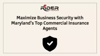 Maximize Business Security with Maryland’s Top Commercial Insurance Agents