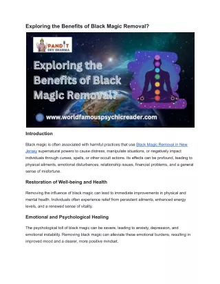 Exploring the Benefits of Black Magic Removal_