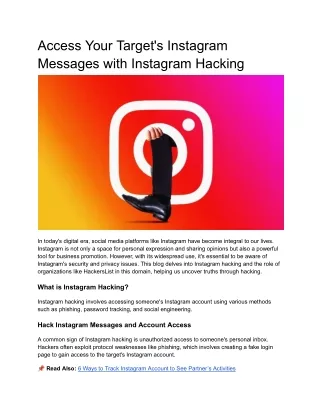 Access Your Target's Instagram Messages with Hacking Techniques
