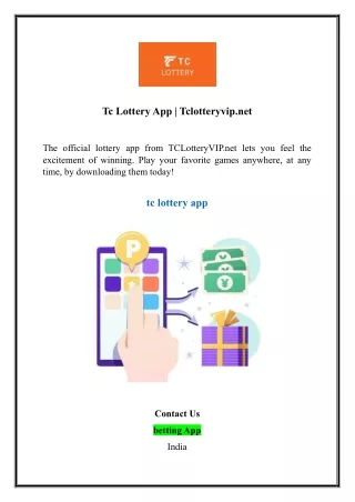 Tc Lottery App | Tclotteryvip.net