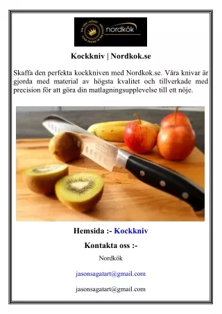 Kockkniv   Nordkok.se