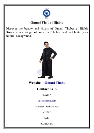 Omani Thobe   Iijabia