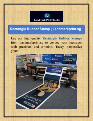 Rectangle Rubber Stamp  Landmarkprint.sg