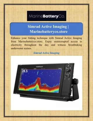 Simrad Active Imaging | Marinebatteryco.store