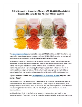 Seasonings Market