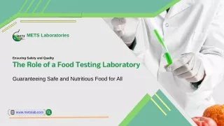 The Role of a Food Testing Laboratory