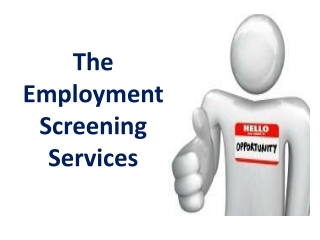 The Employment Screening Services