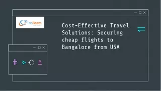 Cheap Flights to Bangalore from USA - Book with Tripbeam.com