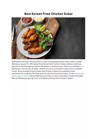 best korean fried chicken dubai