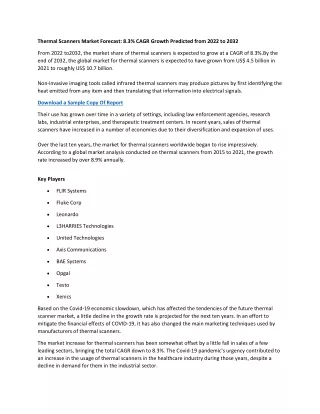 Thermal Scanners Market