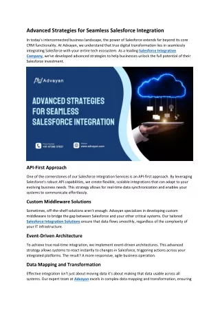 Advanced Strategies for Seamless Salesforce Integration