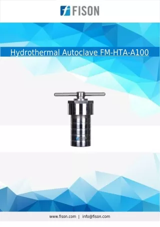 Hydrothermal Autoclave