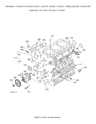 Kubota R420 ALPHA (SN 50001-50514) Wheel Loader Parts Catalogue Manual (Publishing ID BKIDK0486)