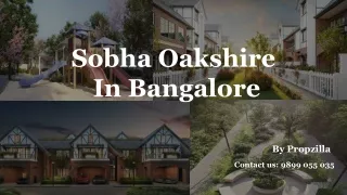 Sobha Oakshire 4 BHK Row Houses | rent, address, floor plan & reviews