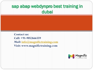 sap abap webdynpro best training in dubai