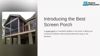 best screen porch