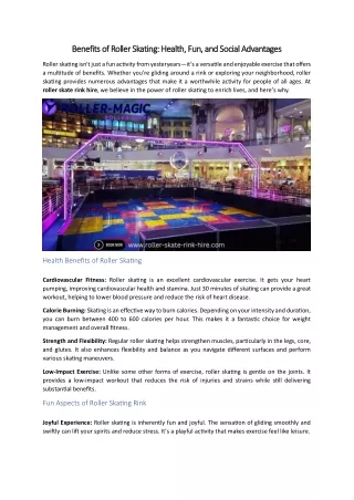 Benefits of Roller Skating: Health, Fun, and Social Advantages