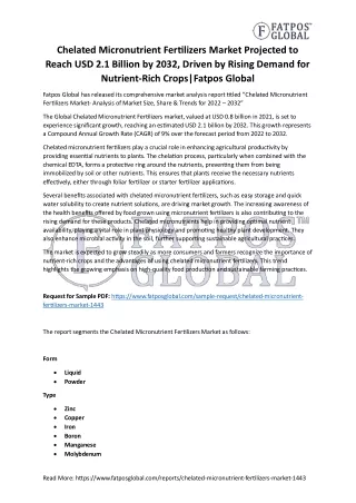 Chelated Micronutrient Fertilizers Market