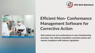 Efficient Non-Conformance Management Software for Corrective Action
