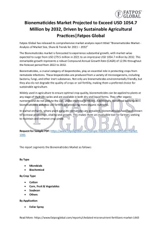 Bionematicides Market