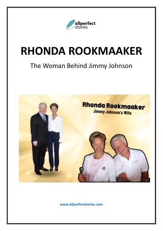 The Inspiring Life of Rhonda Rookmaaker, Jimmy Johnson’s Wife