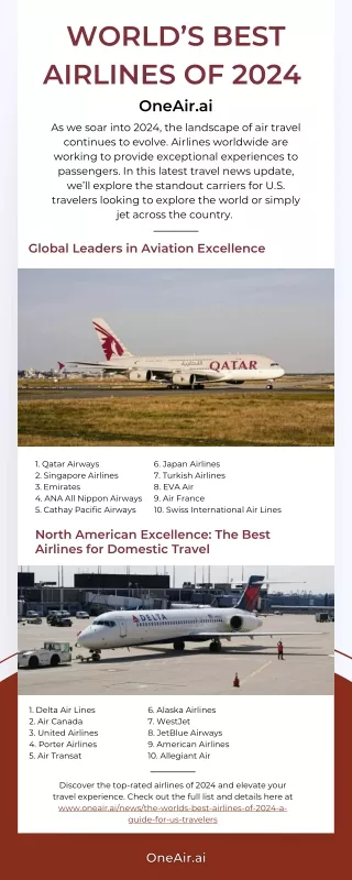 World’s Best Airlines of 2024 - OneAir.ai