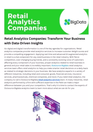 How Retail Analytics Companies Enhance Customer Insights