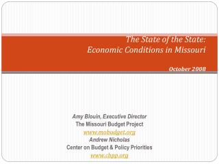 The State of the State: Economic Conditions in Missouri October 2008