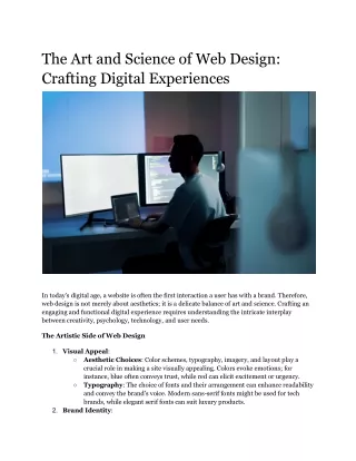The Art and Science of Web Design_ Crafting Digital Experiences