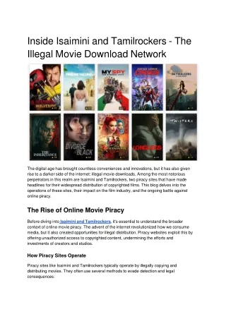 Inside Isaimini and Tamilrockers - The Illegal Movie Download Network