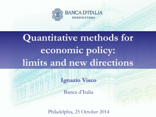 Quantitative methods for economic policy: limits and new directions