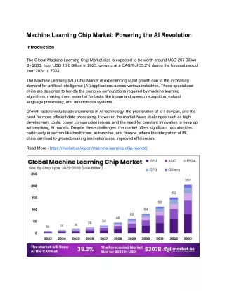 Machine Learning Chip Market: Pushing AI Boundaries