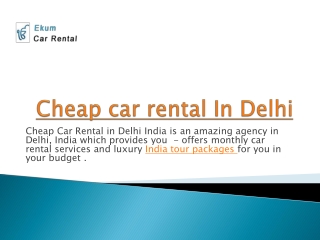 cheap car rental in delhi