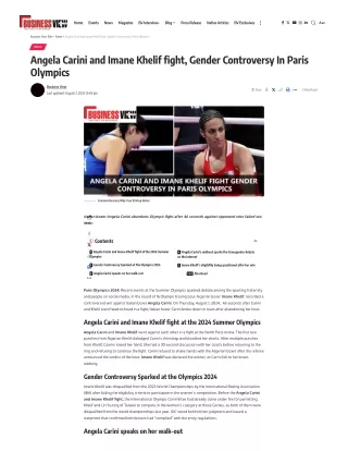 Angela Carini and Imane Khelif fight, Gender Controversy In Paris Olympics