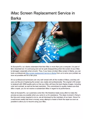 iMac Screen Replacement Service in Barka