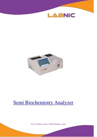 Semi Biochemistry Analyzer ±1 nm