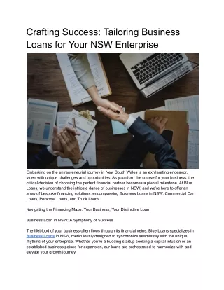 Business Loan in Sydney