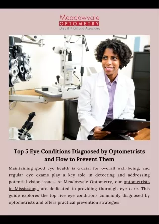 Top 5 Eye Conditions Diagnosed by Optometrists and How to Prevent Them