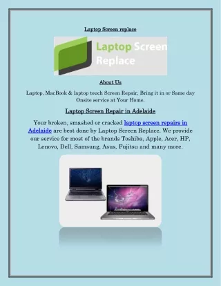 Adelaide Laptop Screen Repair