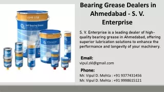 Bearing Grease Dealers in Ahmedabad - S. V. Enterprise