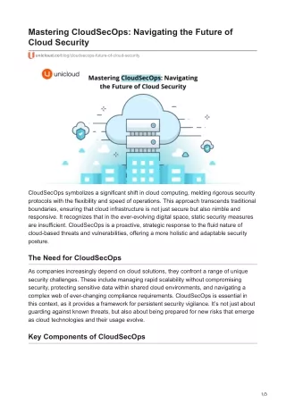 Mastering CloudSecOps: Navigating the Future of Cloud Security