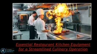 Essential Kitchen Equipment for Streamlined Restaurant Operations