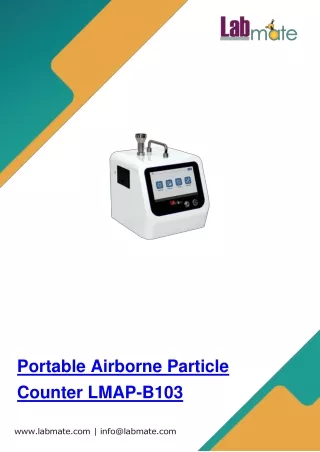 Portable Airborne Particle Counter  6.2kg