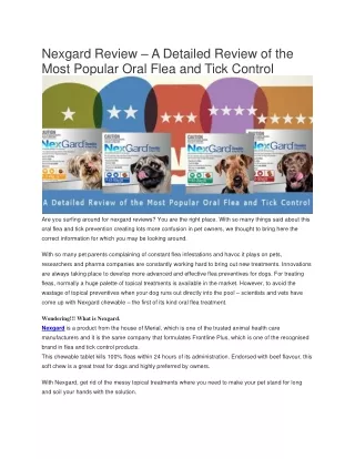 Nexgard Review – A Detailed Review of the Most Popular Oral Flea and Tick Control