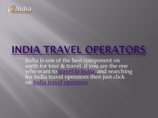 india travel agency