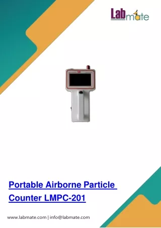 Portable Airborne Particle Counter Weight 1kg