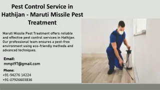 Pest Control Service in Hathijan - Maruti Missile Pest Treatment