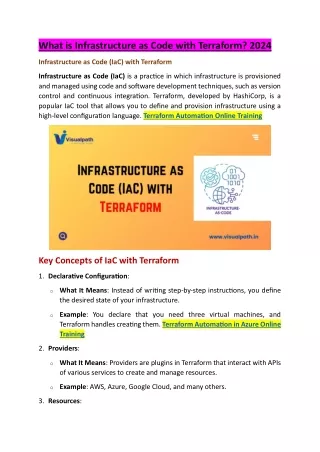 Terraform Automation in Azure Online Training Institute in Hyderabad