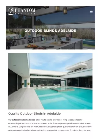 Outdoor Blinds Adelaide